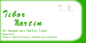tibor martin business card